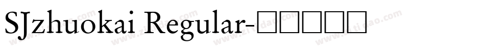SJzhuokai Regular字体转换